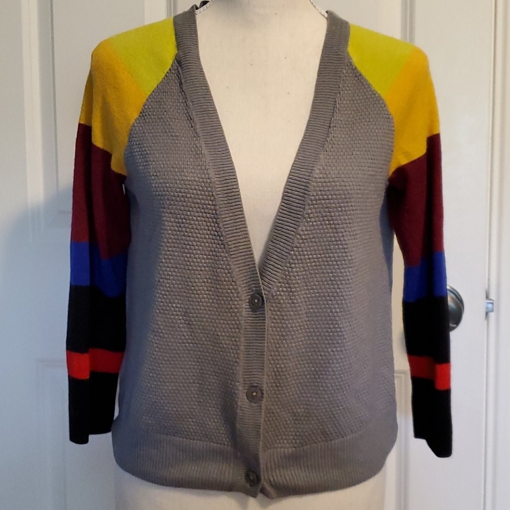 2/$15 🌈 Multi-Colored 3/4 Length Sleeve Cardigan